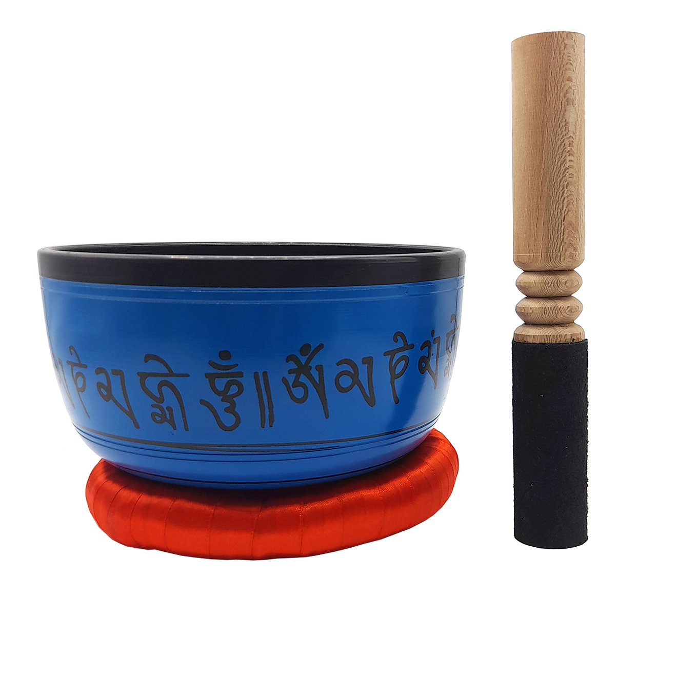 کاسه تبتی آلومینیوم آبی قطر دهانه 18cm